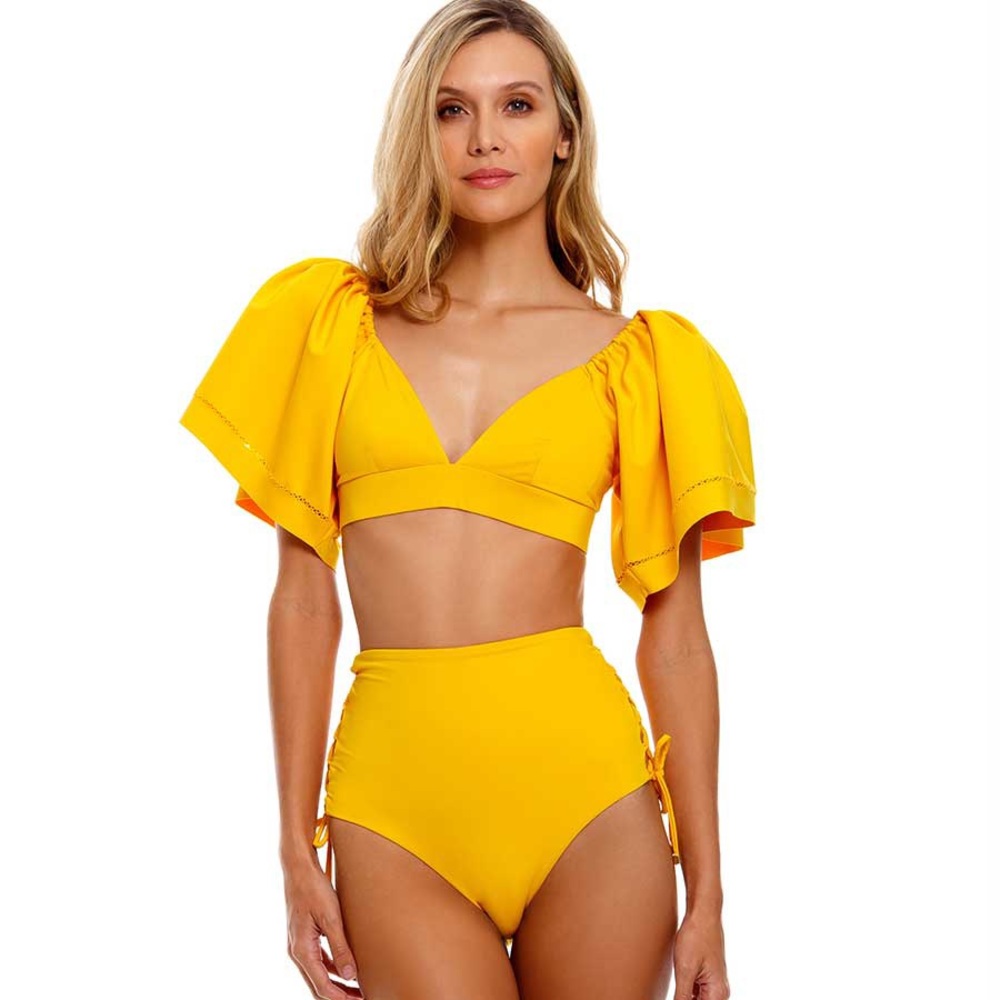 JAMBO YELLOW BRETTA TOP BY AGUA BENDITA and HOPE BOTTOM SIZE MEDIUM
